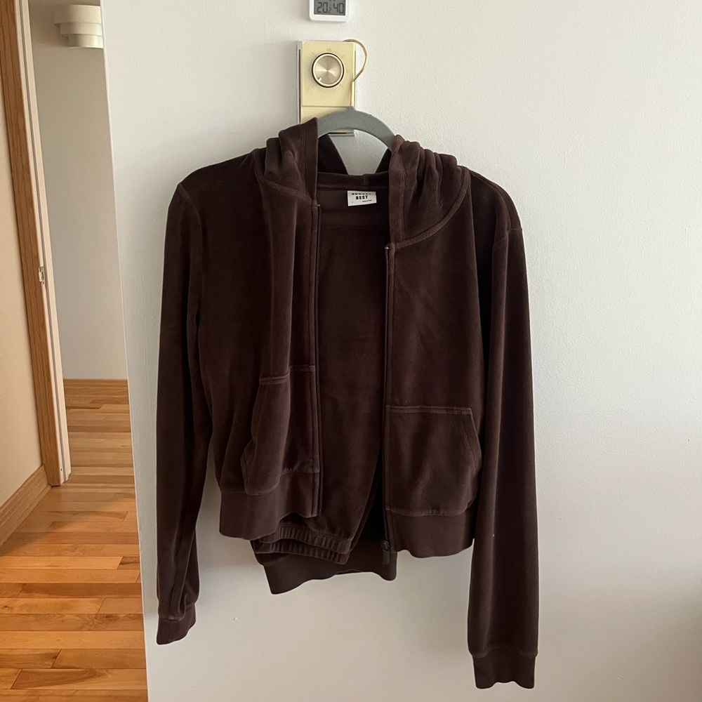Brown velvet matching set